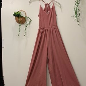 Mauve strapped romper